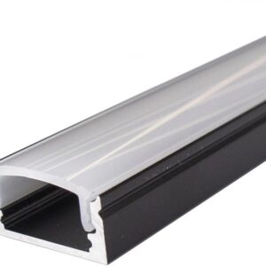 Perfil LED Superficie 17x7,8mm Opal 2m NEGRO