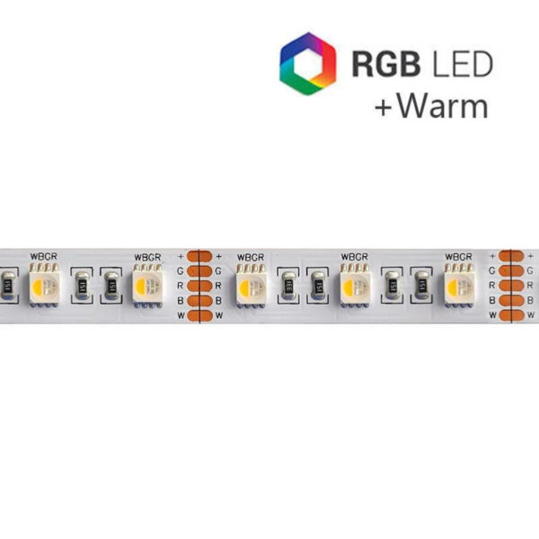 Tira LED RGBW 3000K 24V 19,2W/m 60LED/m IP20 5m PRO