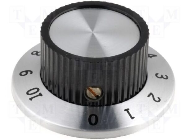 Boton de Mando con Disco Numerado 0-10  Eje 6,35mm