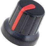 Boton de Mando con Indicador ROJO para Eje 6,35mm