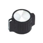 Boton de Mando con indicador Eje 6mm Negro 25x14mm