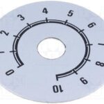 Disco Boton Mando numerado Escala 0-10 50mm PLATA