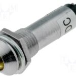 Piloto LED 12Vdc Luz AMARILLO para panel