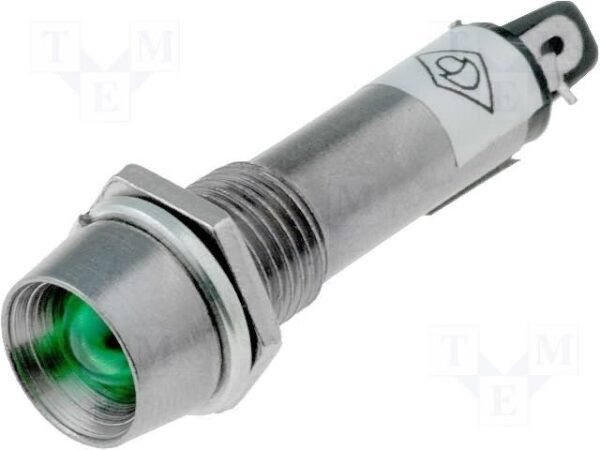 Piloto LED 12Vdc Luz VERDE para Panel