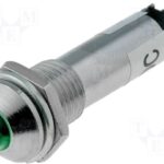 Piloto LED 12Vdc Luz VERDE para panel