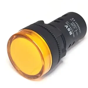 Piloto LED 12Vac/dc  Ambar IP65 28x50mm Tuerca