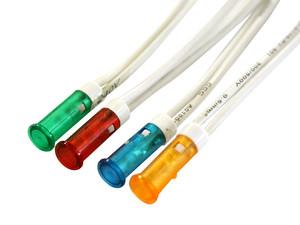 Piloto LED 230V 7,2mm con cables de 200mm color ROJO