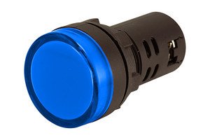 Piloto LED 230VAC Alto Brillo AZUL Fijacion Panel