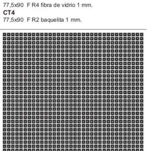 Placa fibra topos paso 2,54mm medidas 77x90mm
