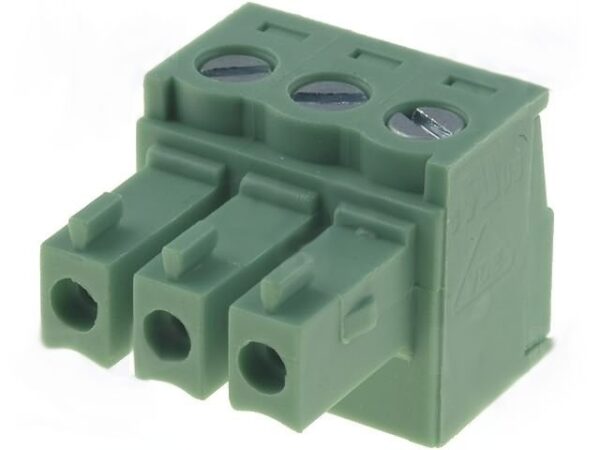 Regleta Bornas Hembra  3Pin paso 3,81mm