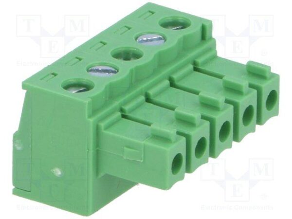 Regleta Bornas Hembra  5Pin paso 3,81mm