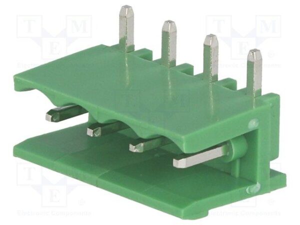 Regleta Conexion Macho C.I.  4Pin Acodado paso 5,08mm