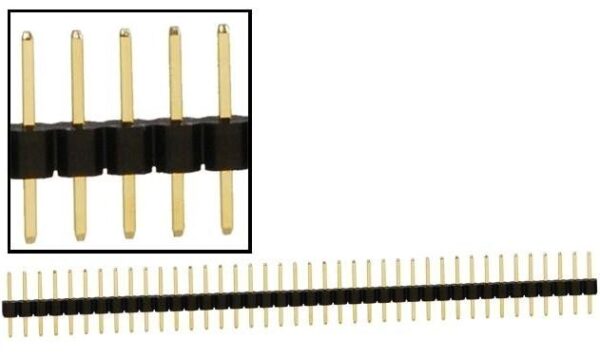 Tira poste 40 pin Macho Recto paso 2,54