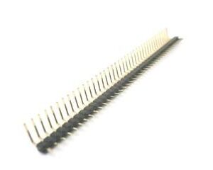 Tira Poste Macho Cto. impreso 40pin paso 2.54mm 1 fila Acodado