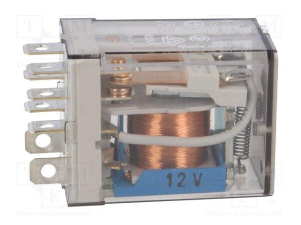 RELE 12Vdc 2Ctos conmutados 12A/250Vac  FINDER