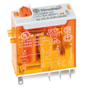 RELE 230Vac 2Ctos con Pulsador de Prueba 8A/250Vac FINDER