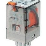 RELE 24Vac 3Ctos Pulsador de Prueba 10A/250Vac FINDER