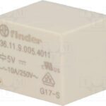 RELE 5Vdc 1Cto Conmutado  10A/250Vac FINDER