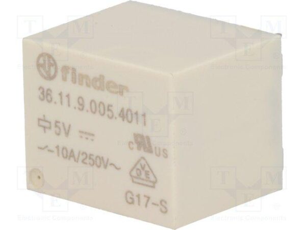 RELE 5Vdc 1Cto Conmutado  10A/250Vac FINDER
