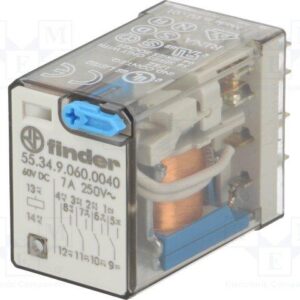 RELÉ 60Vdc 4Ctos 4PDT 7A/250Vac FINDER 55.34.9.060.0040