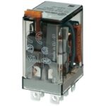 RELE FINDER 24Vac 2Ctos Pulsador de Prueba 12A/250Vac FINDER