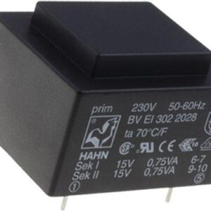 Transformador Encapsulado salida 10Vac 2,6VA E230Vac