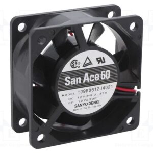 Ventilador 12Vdc 60x60x25mm 5,64W 2 Cables BOLAS