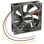 Ventilador 12Vdc 92x92x25mm 3,36W  3 Cables Friccion