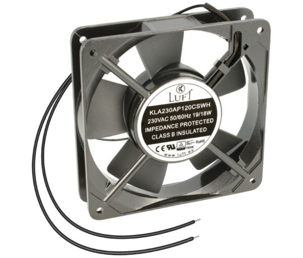 Ventilador 230Vac 120x120x25mm 19-18W  2 cables Friccion