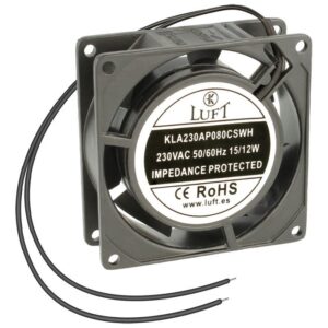 Ventilador 230Vac 80x80x25mm 16W 2 Cables  Friccion
