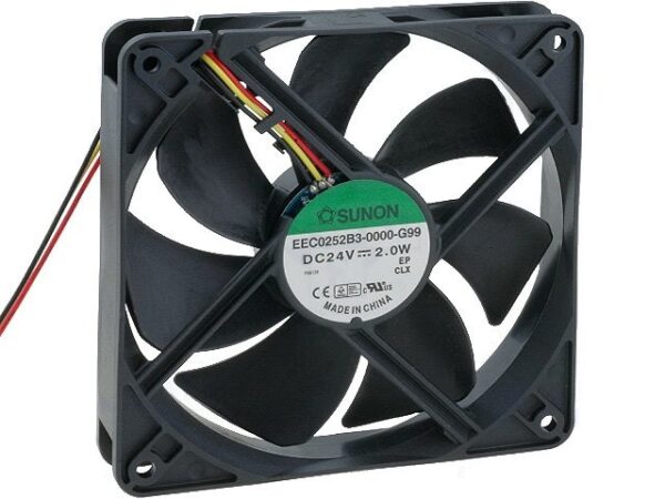 Ventilador 24Vdc 120x120x25mm 2W 3 Cables BOLAS