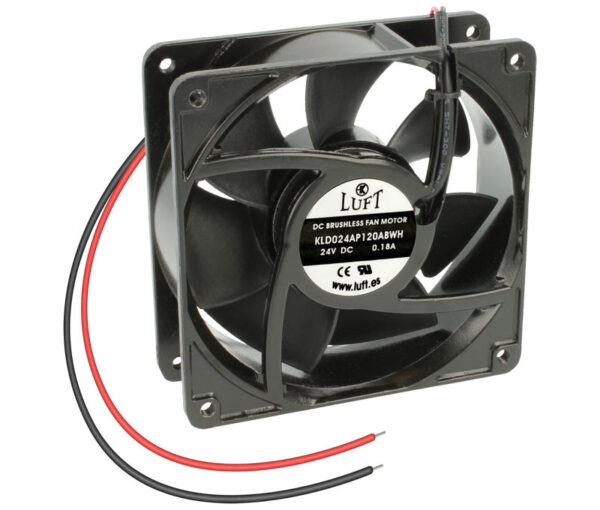 Ventilador 24Vdc 120x120x38mm 10,8W  2 Cables Fricción