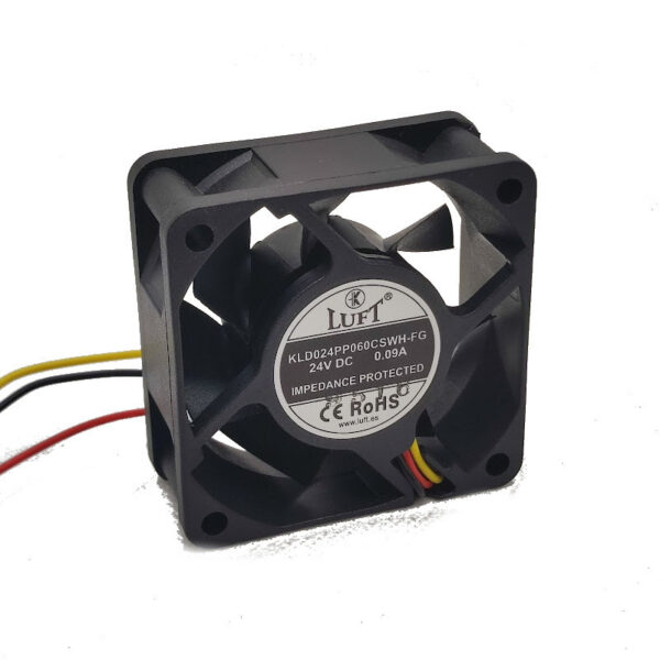 Ventilador 24Vdc 60x60x25mm 2,16W 3 Cables Friccion