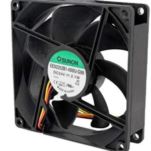 Ventilador 24Vdc 92x92x25mm 2,1W 3 Cables BOLAS