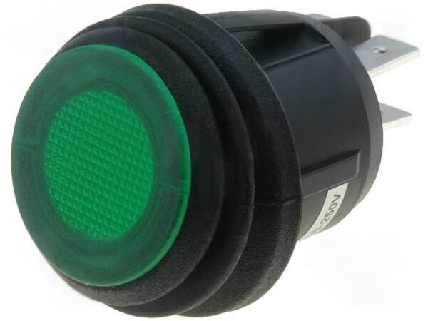 Interruptor Basculante 2Ctos 230V IP65 Luminoso Verde LED