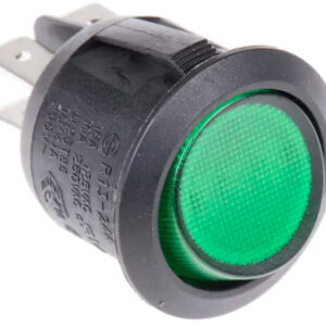 Interruptor Basculante 2Ctos. 10A/250Aac Luminoso Verde 230Vac