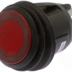 Interruptor Basculante 2Ctos. 10A/250Vac Luminoso ROJO 12V