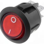 Interruptor Basculante 2Ctos. 10A/250Vac Luminoso ROJO 230Vac