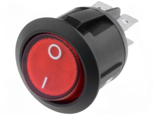 Interruptor Basculante 2Ctos. 10A/250Vac Luminoso ROJO 230Vac