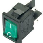 Interruptor Basculante Bipolar Luminoso VERDE 10A/250Vac