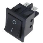 Interruptor Basculante Bipolar NEGRO 15A ON-OFF (no luminoso)