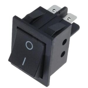 Interruptor Basculante Bipolar NEGRO 15A ON-OFF (no luminoso)