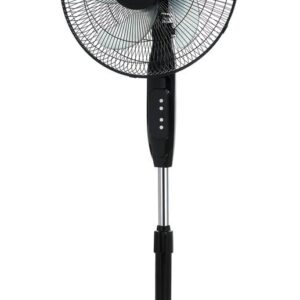 Ventilador de Suelo Pie NEGRO de 16' 50W Con Mando