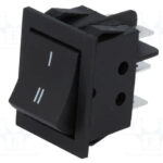 Interruptor Basculante Bipolar ON-ON 15A/250Vac NEGRO