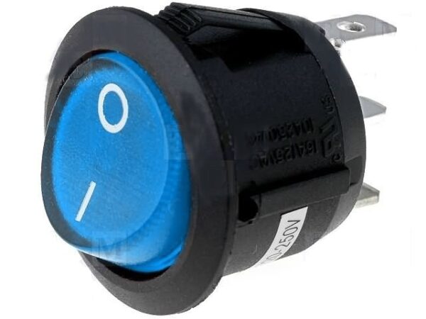 Interruptor Basculante Luminoso AZUL 10A/250Vac OFF-ON