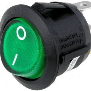 Interruptor Basculante Luminoso VERDE OFF-ON 10A/250Vac