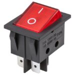 Interruptor Basculante OFF-ON Bipolar Luminoso ROJO 15A