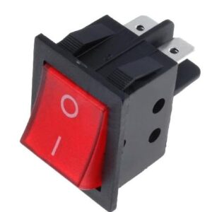 Interruptor Basculante OFF-ON Bipolar ROJO 15A (no luminoso)