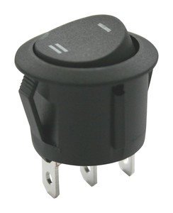 Interruptor Basculante Unipolar 6A/250VAC ON-ON Negro
