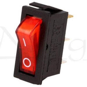 Interruptor Basculante Unipolar OFF-ON Luminoso ROJO 16A